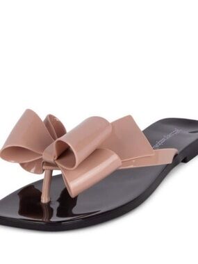 Jeffrey Campbell vinyl jelly sandals with bow Bow sz 7 (38)